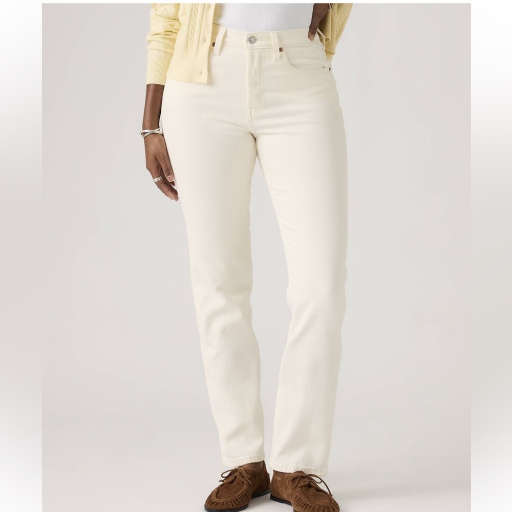 Levi's women’s White 501 Straight-Leg Jeans size 26/26.